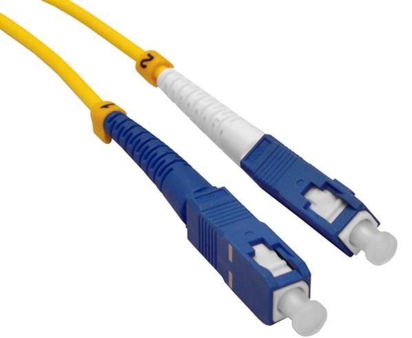 Fiber Optic Patch Cable, SC to SC, Single Mode 9/125, Duplex Sale