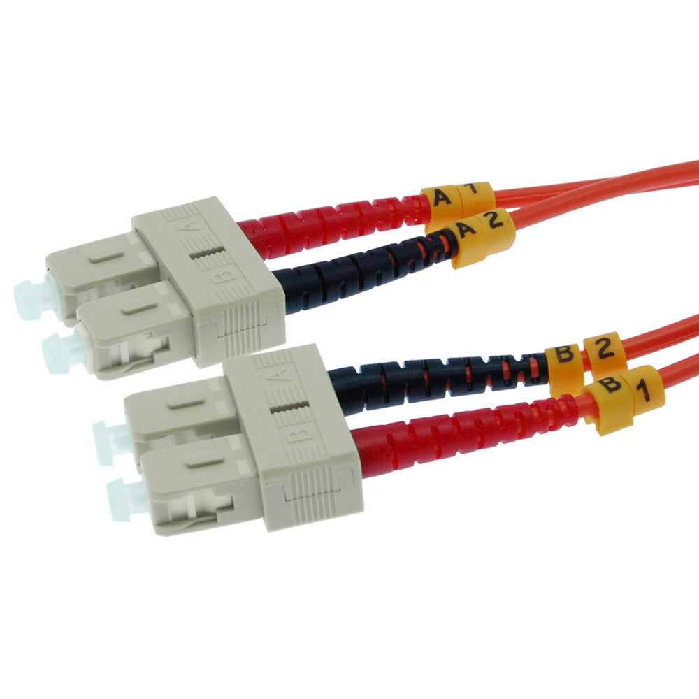 SC-SC Multimode OM1 Duplex 62.5/125 Fiber Patch Cable, UL, ROHS Hot on Sale