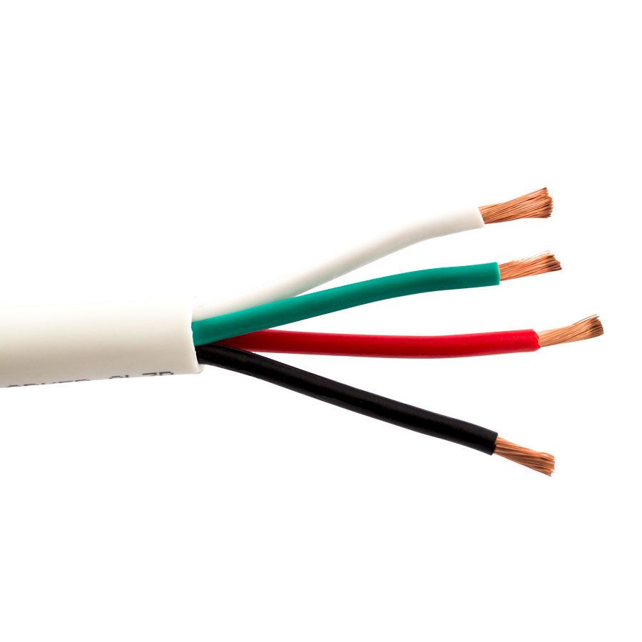 SCP 4C/12 AWG 65 Strand Oxygen Free Copper, Speaker Cab;e, UL CMR PVC JKT, White – 500FT/152M Spool Discount