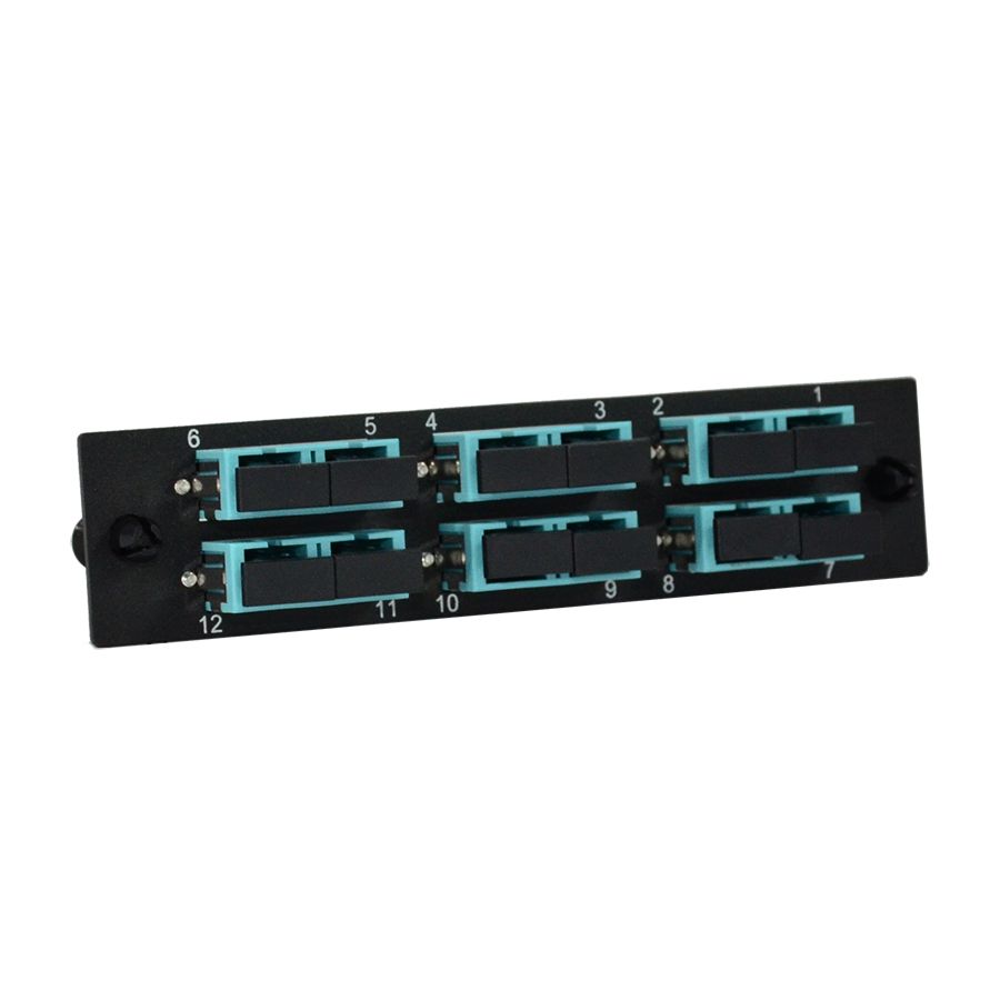 SCP 6 SC Duplex Multimode Fiber LGX Adapter Plate – 10G OM3/OM4 Multimode Adapters (Aqua) Sale
