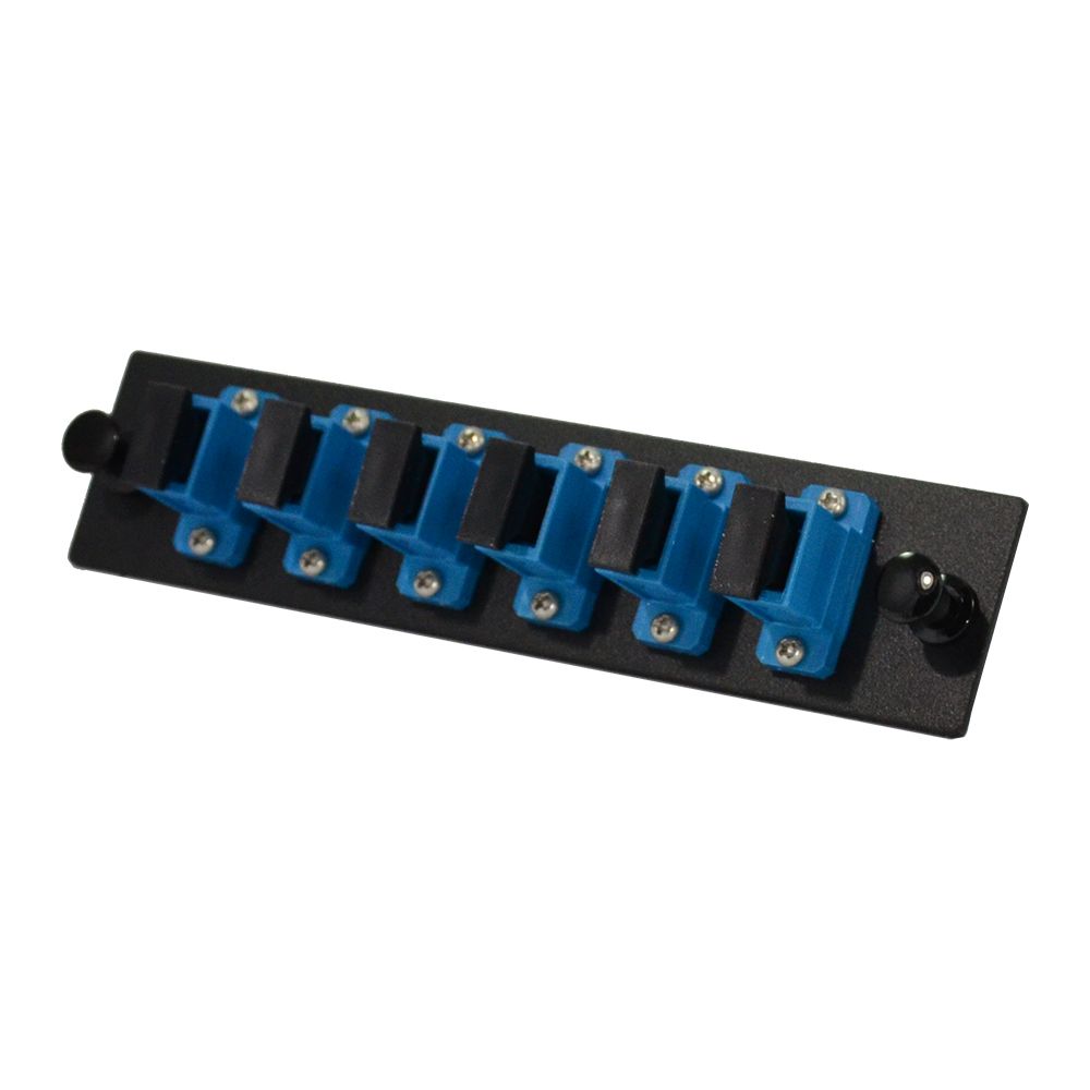 SCP 6 Simplex SC Single-Mode Fiber LGX Adapter Plate – Single-Mode OS2 9/125 (Blue) Online Hot Sale