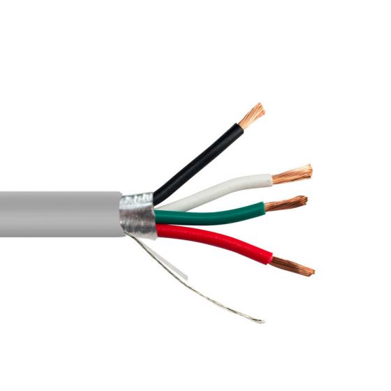 SCP 4C/22 AWG Stranded Shielded PVC Gray – 500ft Box Online now