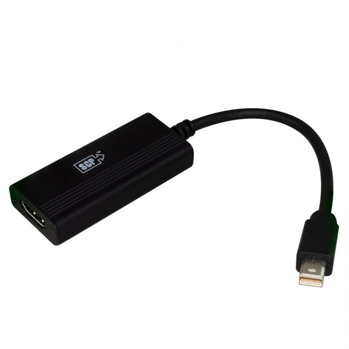 SCP Mini DisplayPort 1.4 To HDMI Adapter Dongle- Male DP to Female HDMI Type A, Supports 4K@60Hz HDR Supply