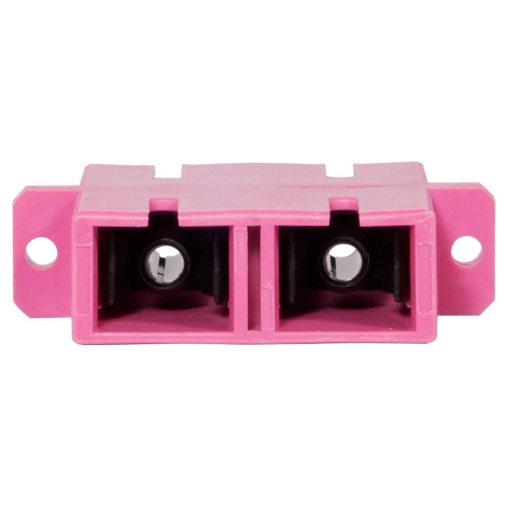 SCP Duplex SC/SC Multimode Panel Mount Coupler 29mm –  OM4 (Pink), UPC Polish Type Discount