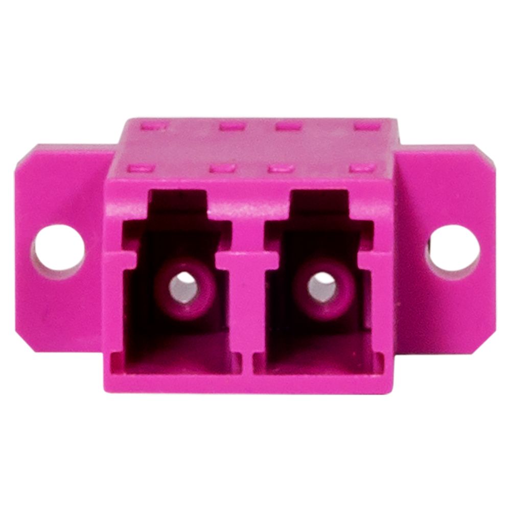 SCP Duplex LC/LC Multimode Panel Mount Coupler 13mm Female/Female – OM4 (Pink), UPC Polish Type Hot on Sale