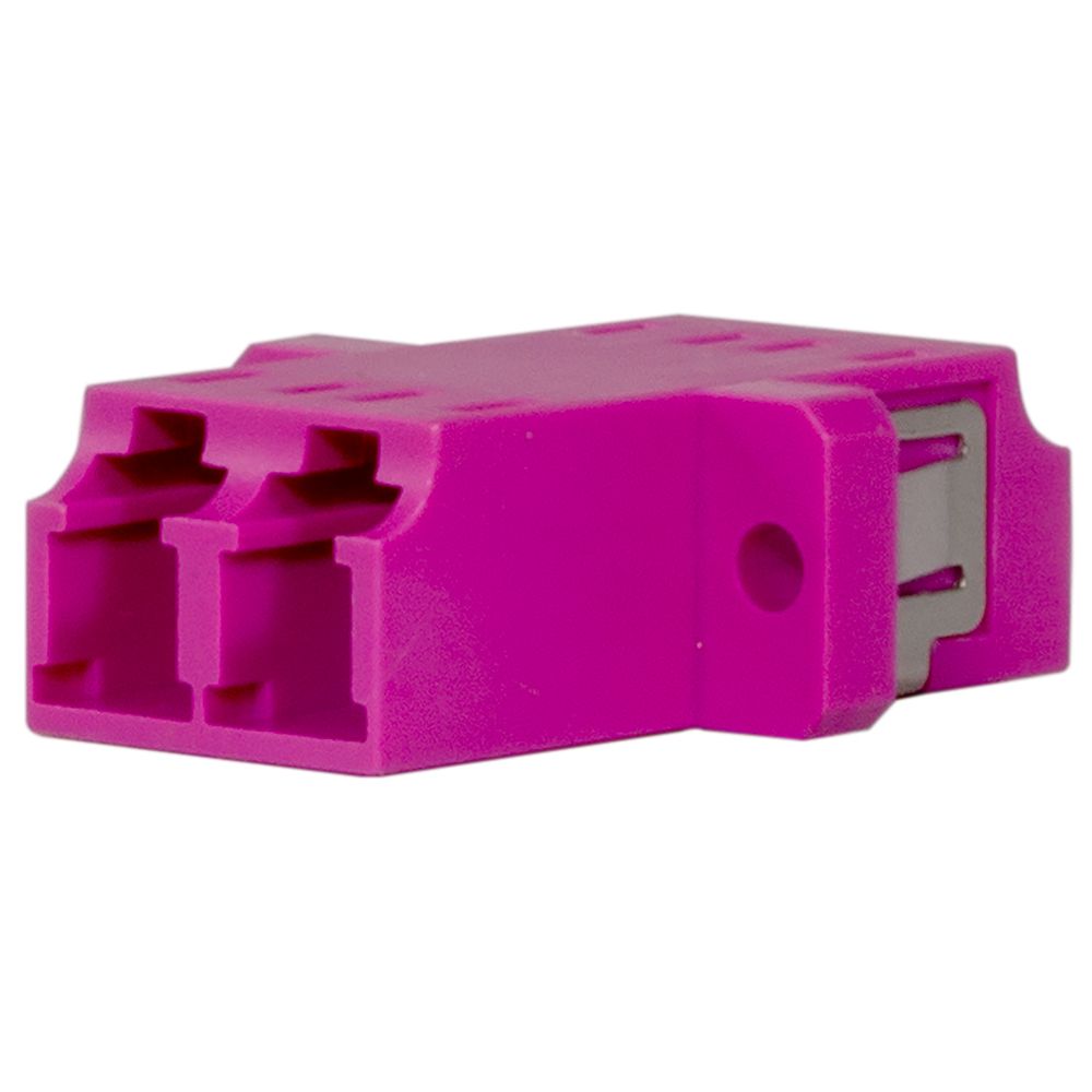 SCP Duplex LC/LC Multimode Panel Mount Coupler 13mm Female/Female – OM4 (Pink), UPC Polish Type Hot on Sale