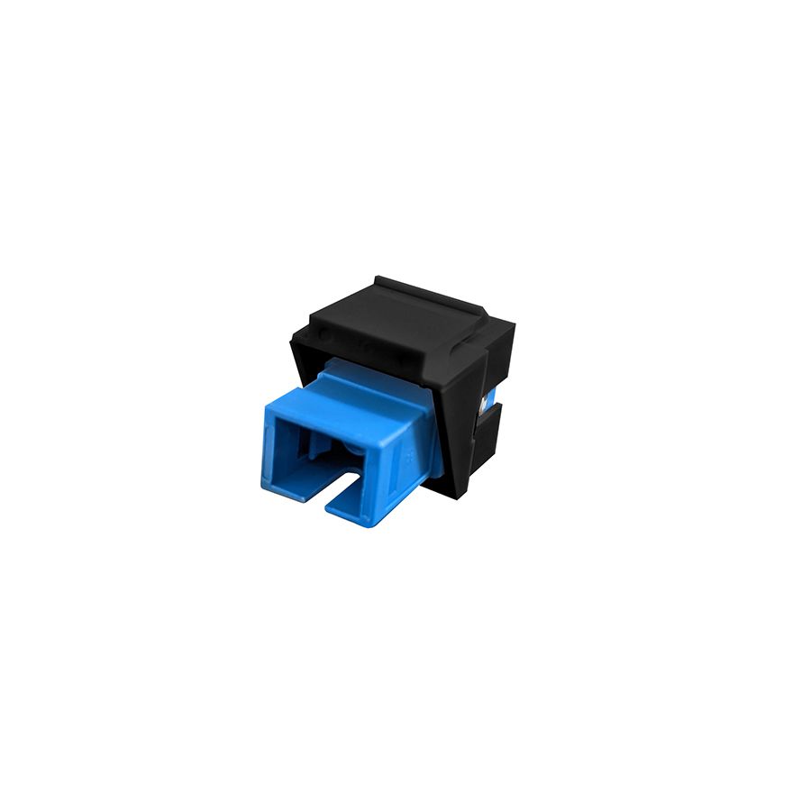SCP Simplex SC/APC to SC/APC Single-Mode OS2 9/125 Fiber Optic Keystone Jack w/Shutter Hot on Sale