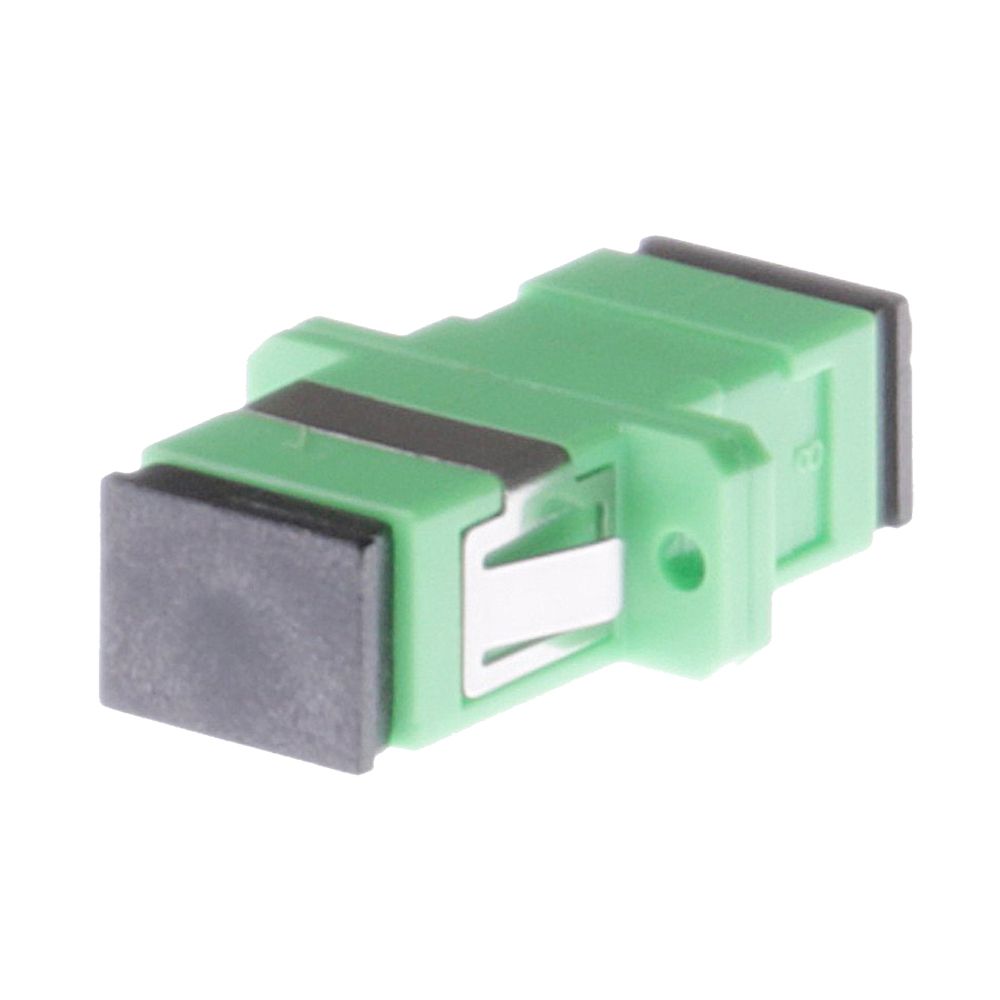 SCP Simplex SC-APC/SC-APC Single-Mode Panel Mount Coupler 13mm Female/Female – OS2 (Green), Ceramic Sleeve, APC polish type Online Sale