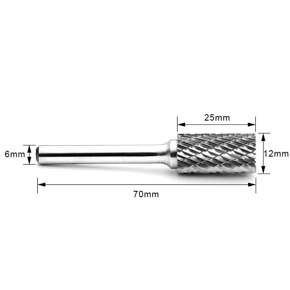 Carbide Burr B1225M06 Cylinderical End Cut OMNI Range Head D 12 x 25mm, 6mm Shank, 70mm Full Length Sale