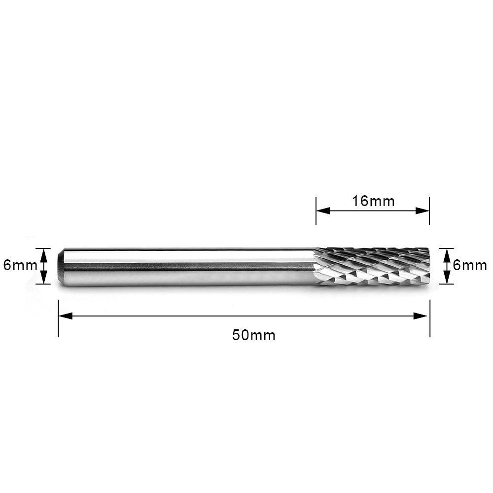 Carbide Burr A0616M06 Cylinderical Plain End OMNI Range Head D 6 x 16mm, 6mm Shank, 50mm Full Length Hot on Sale