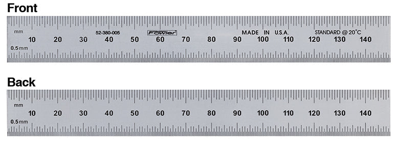 Fowler 300mm Satin Flexible Chrome Steel Rule Online now
