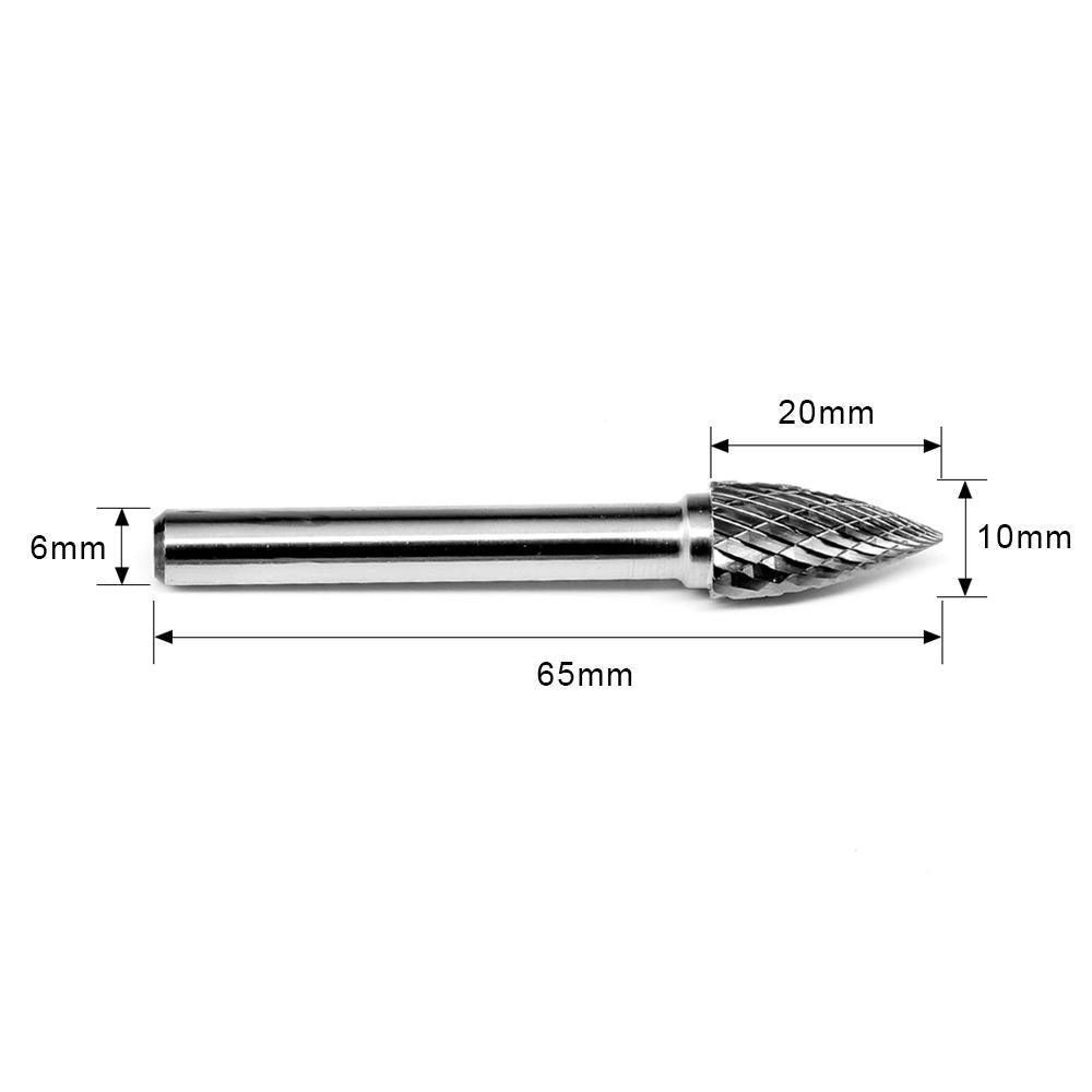 Carbide Burr G1020M06 Point Tree Shape OMNI Range Head D 10 x 20mm, 6mm Shank, 65mm Full Length Sale
