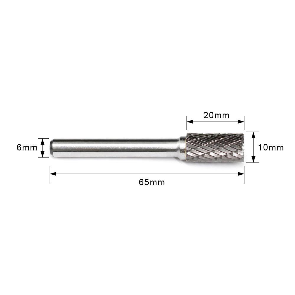 Carbide Burr B1020M06 Cylinderical End Cut OMNI Range Head D 10 x 20mm, 6mm Shank, 65mm Full Length Discount