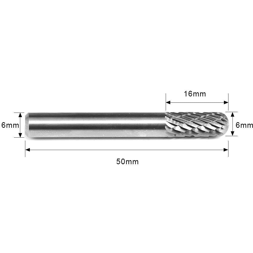 Carbide Burr C0616M06 Cylinderical Ball Nose OMNI Range Head D 6 x 16mm, 6mm Shank, 50mm Full Length Discount