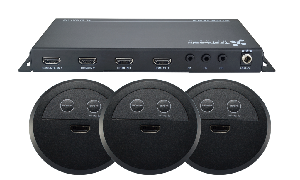 Techlogix Networx TL-SMKIT-02 Share-Me Kit: Switcher + (3) HDMI control inserts Online now