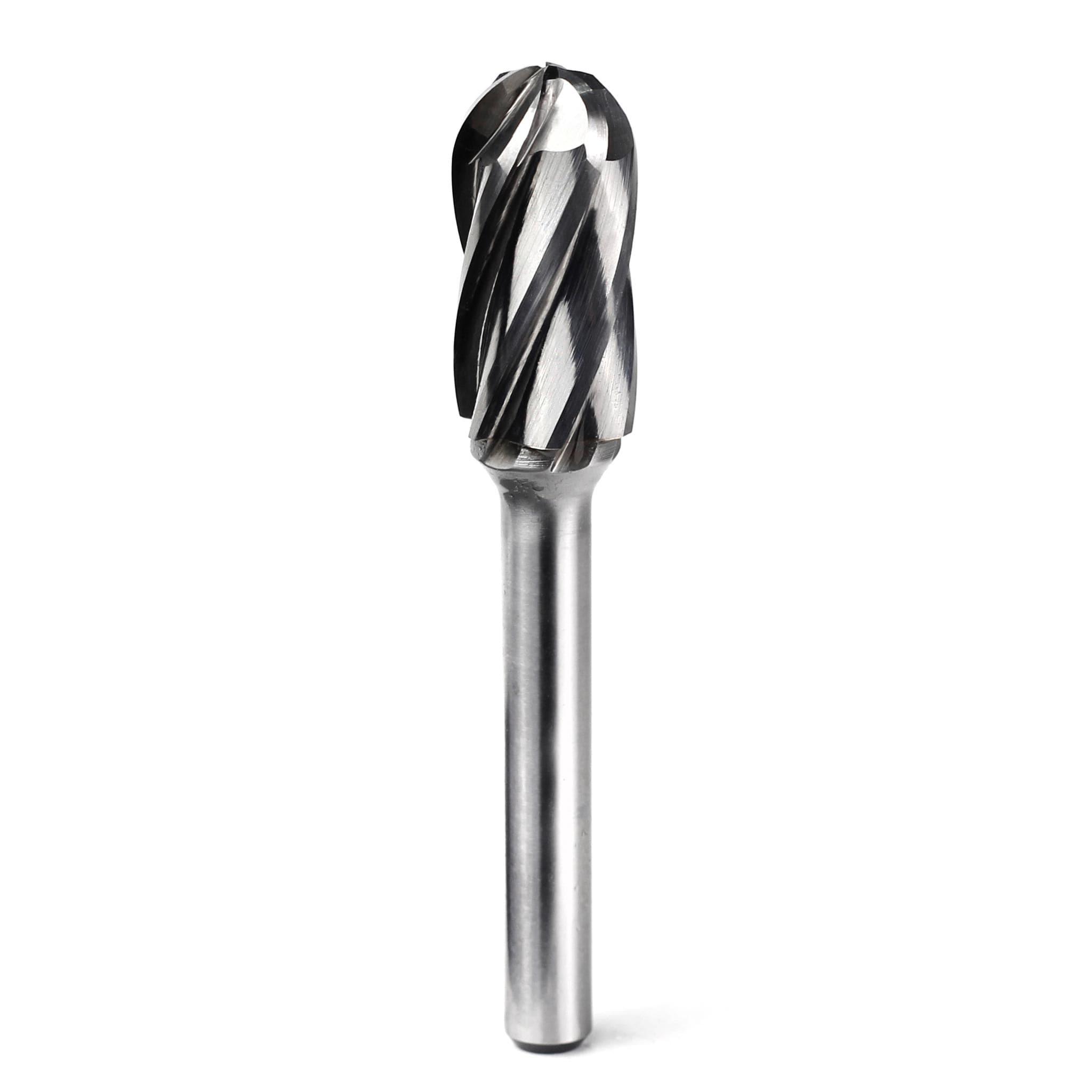 Carbide Burr SC5-NF Cylinderical Ball Nose ALUMIN Range Head D 1/2 x 1L ,1/4 Shank, 2-3/4 Inch Full Length Discount