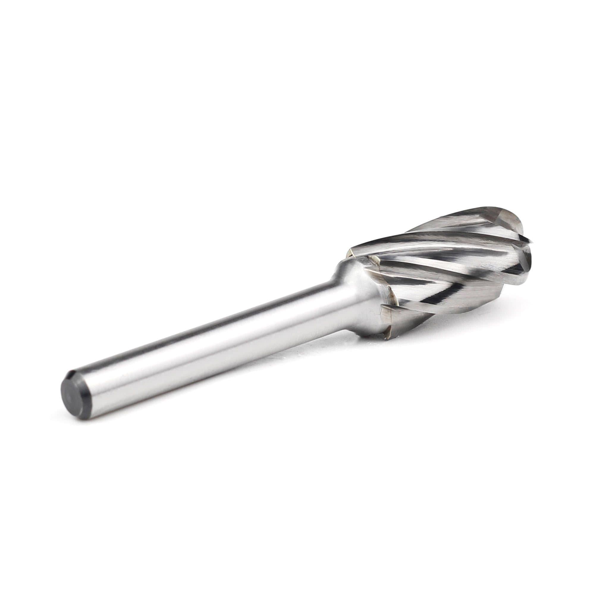 Carbide Burr SC5-NF Cylinderical Ball Nose ALUMIN Range Head D 1/2 x 1L ,1/4 Shank, 2-3/4 Inch Full Length Discount