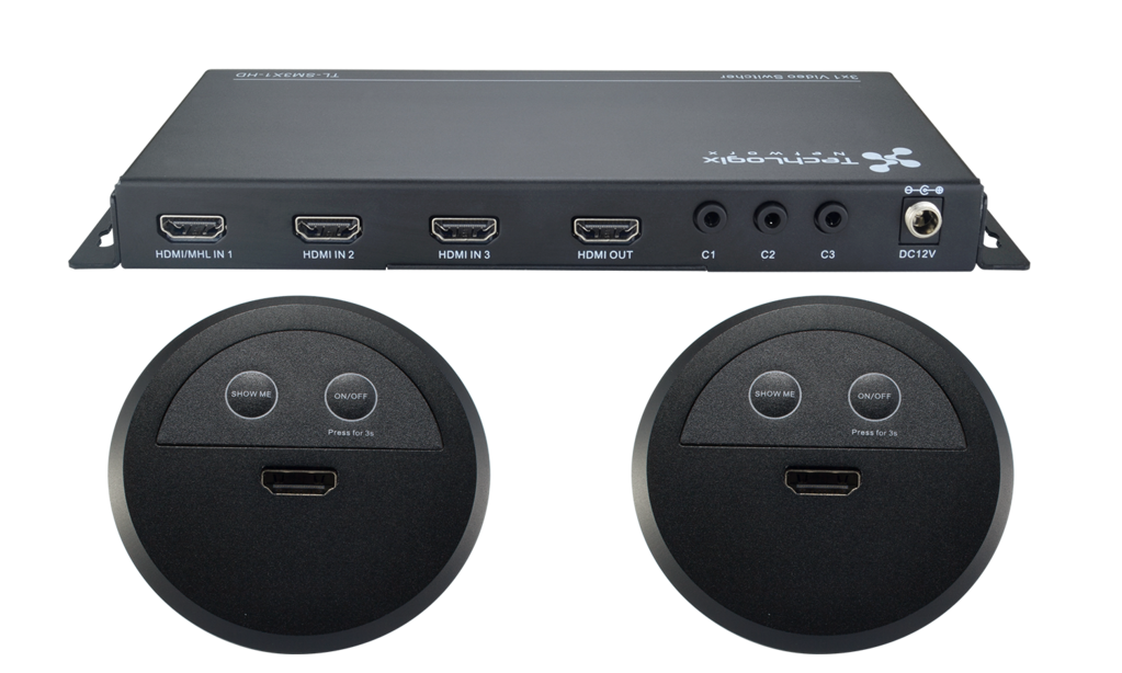 Techlogix Networx TL-SMKIT-01 Share-Me Kit: Switcher + (2) HDMI control inserts on Sale