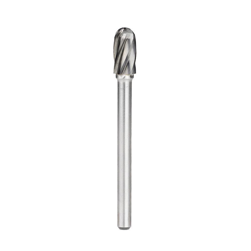 Carbide Burr SC-3NFL4 Cylinderical Ball Nose ALUMIN Range Head D 3/8 x 3/4L, 1/4 Shank, 4-1/3 Inch Full Length Online Sale