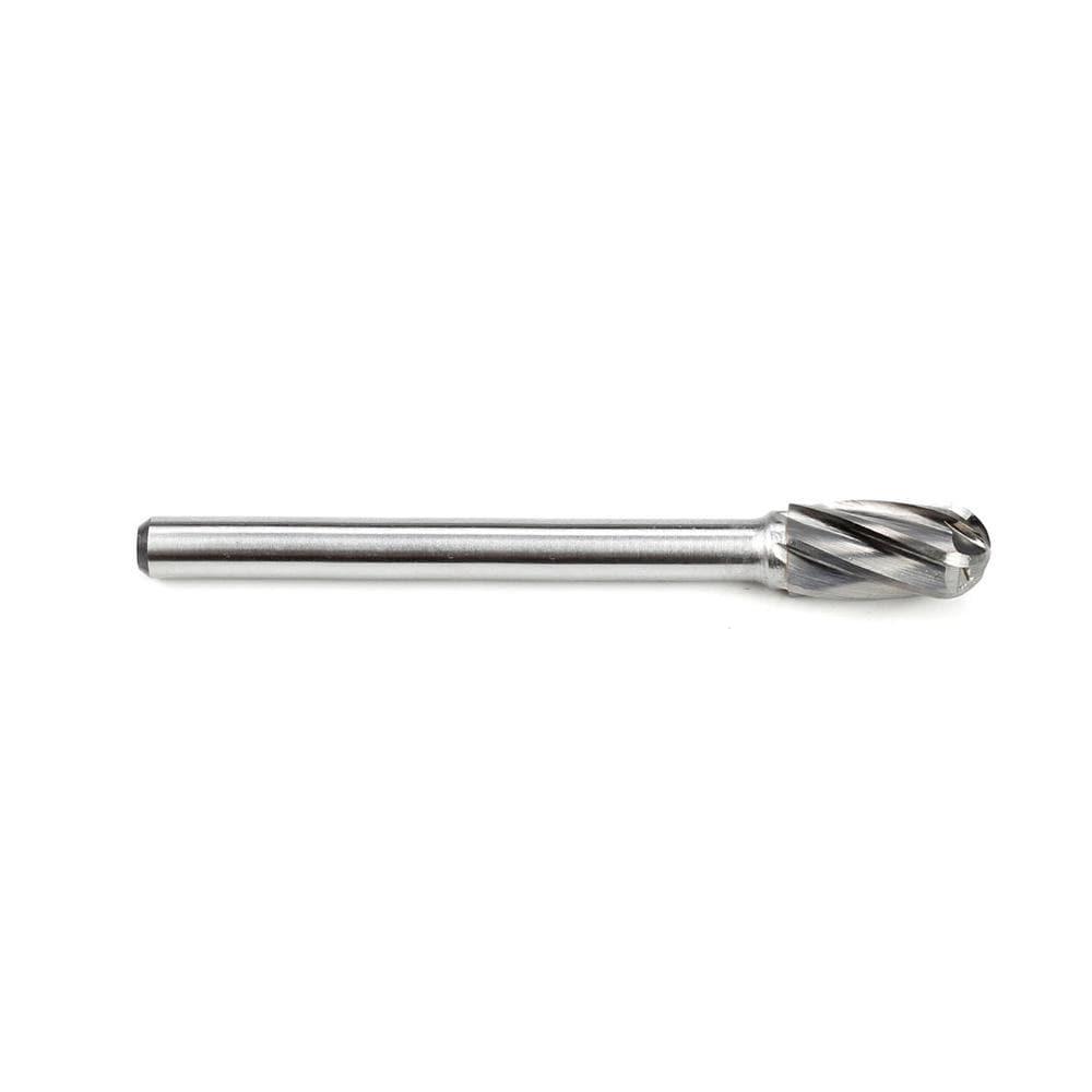 Carbide Burr SC-3NFL4 Cylinderical Ball Nose ALUMIN Range Head D 3/8 x 3/4L, 1/4 Shank, 4-1/3 Inch Full Length Online Sale