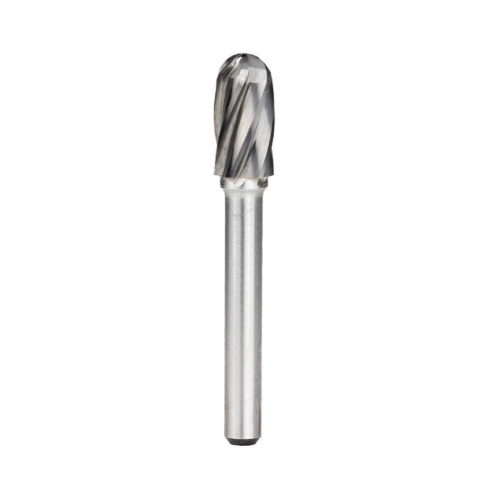 Carbide Burr SC-3NF Cylinderical Ball Nose ALUMIN Range Head D 3/8 x 3/4L, 1/4 Shank, 2-1/2 Inch Full Length Sale