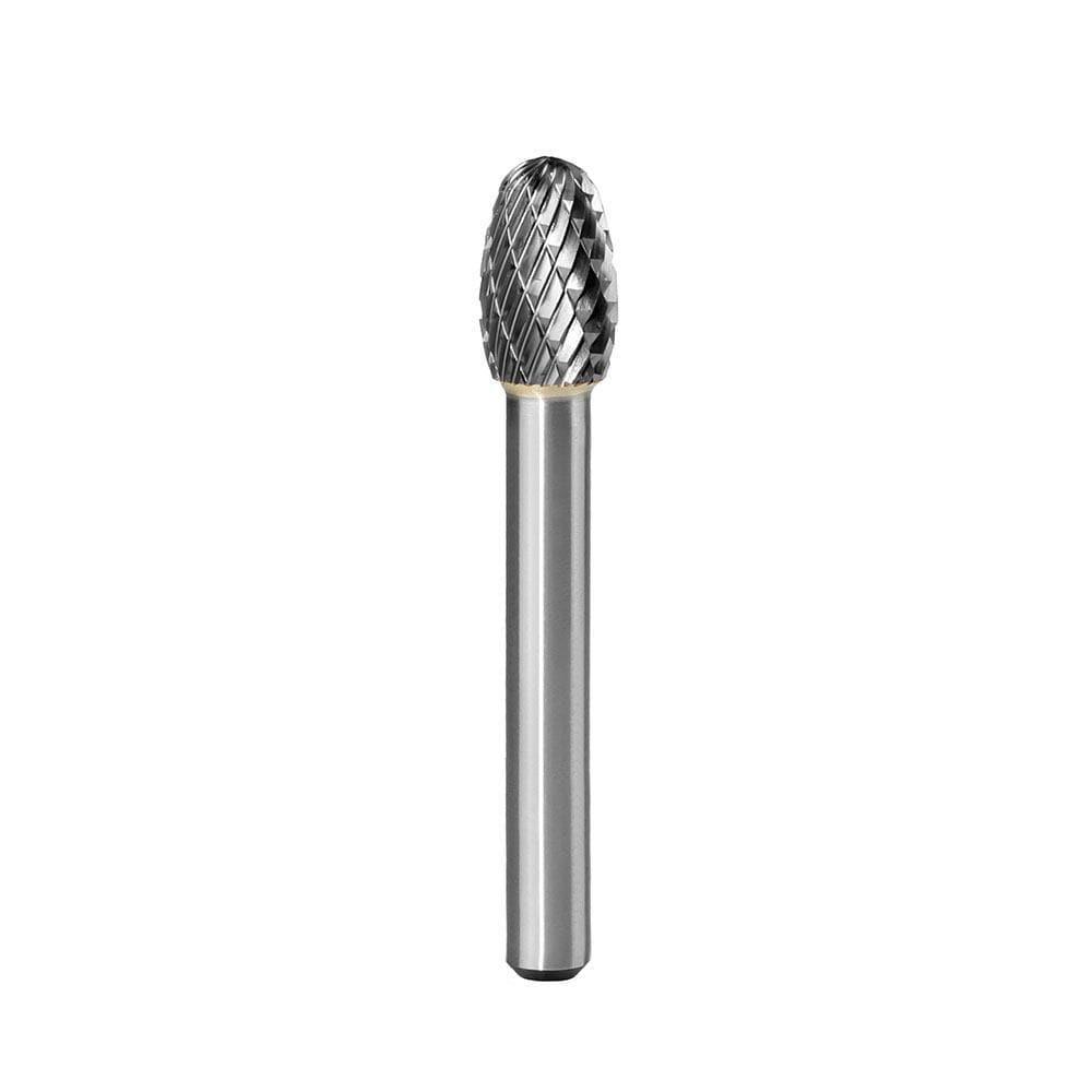 Carbide Burr SE-3 Oval Shape OMNI Range Head D 3/8 x 5/8L, 1/4 Shank, 2-3/8 Inch Full Length Supply