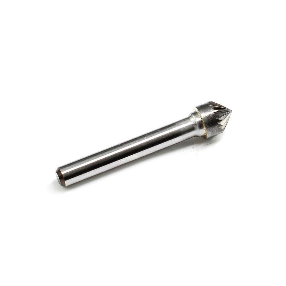 Carbide Burr SK-3 Cone 90° OMNI Range Head D 3/8 x 3/16L, 1/4 Shank, 2 Inch Full Length Fashion
