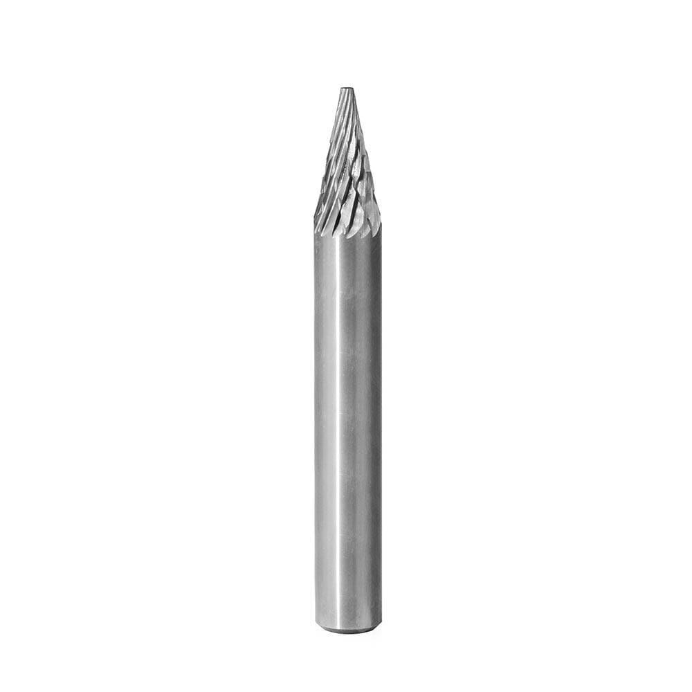 Carbide Burr SM-1 Cone Pointed Shape OMNI Range Head D 1/4 x 1/2L, 1/4 Shank, 2 Inch Full Length Online now
