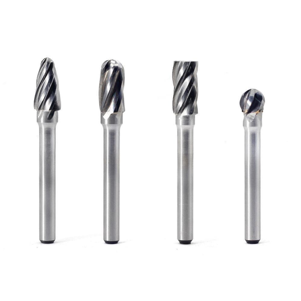 Carbide Burrs Set ALUMIN Range 1/4 Shank, 4Pcs Sale