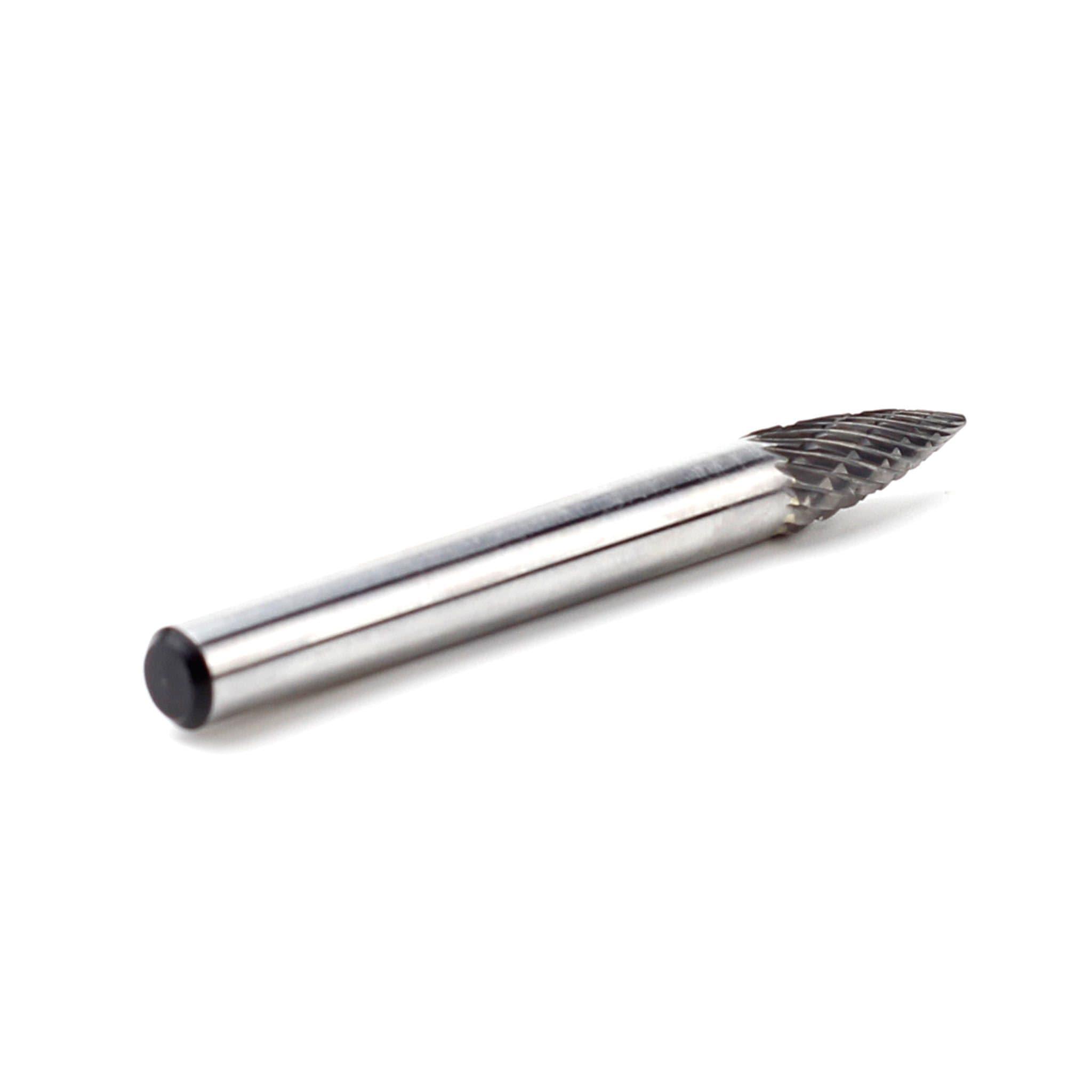 Carbide Burr SG-1 Point Tree Shape OMNI Range Head D 1/4 x 5/8L ,1/4 Shank, 2 Inch Full Length Sale