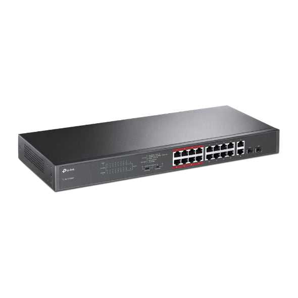TP-Link TL-SL1218MP 16-Port 10/100Mbps + 2-Port Gigabit Unmanaged PoE Switch Sale