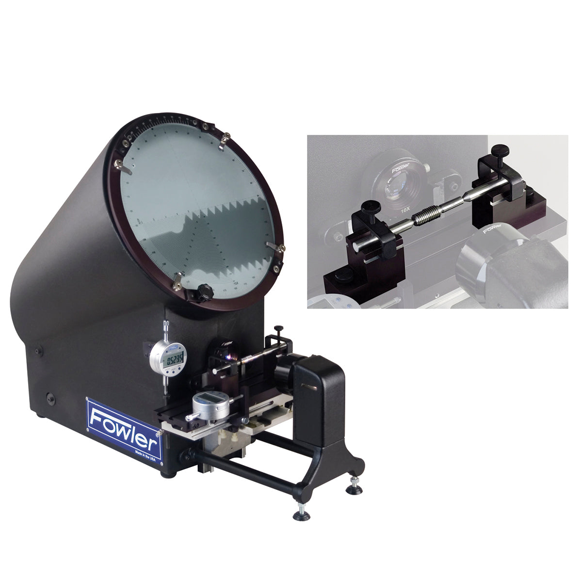 Fowler Optical Comparator Package with T-Slot V-Blocks and T-Slot Centers Hot on Sale