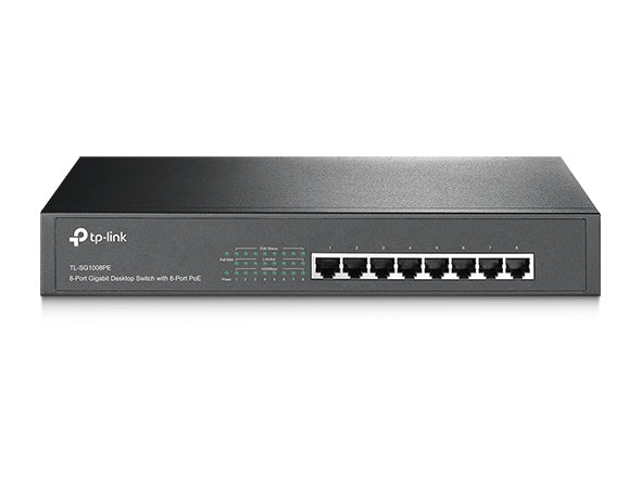 TP-Link TL-SG1008PE 8-Port Gigabit Desktop/Rackmount Switch with 8-Port PoE+ Supply
