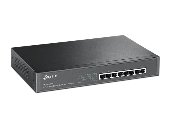 TP-Link TL-SG1008PE 8-Port Gigabit Desktop/Rackmount Switch with 8-Port PoE+ Supply