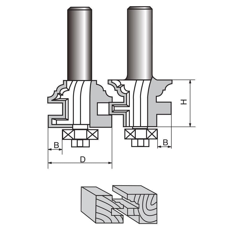 Classical Stile & Rail Assembles Router Bit Set Online now