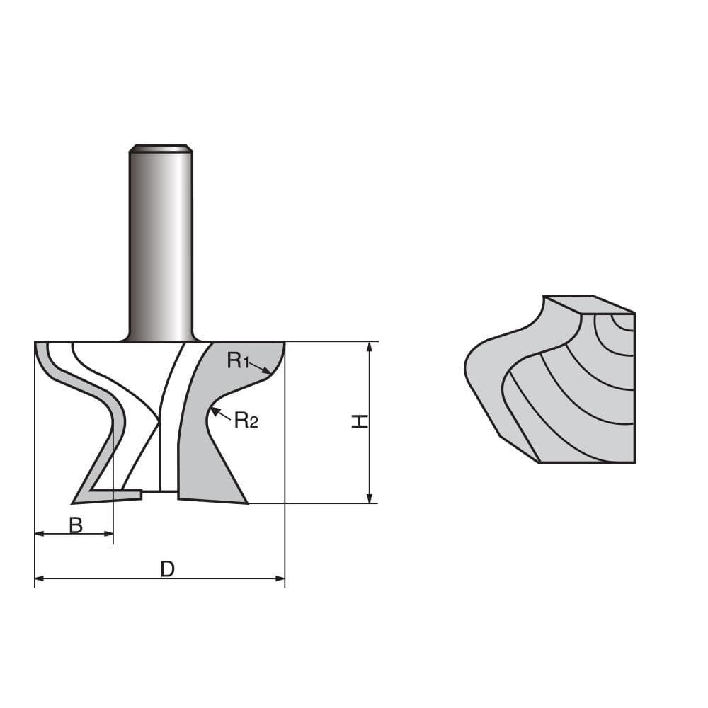 Door Lip & Finger/Drawer Pull Router bit-60 Degree Online now