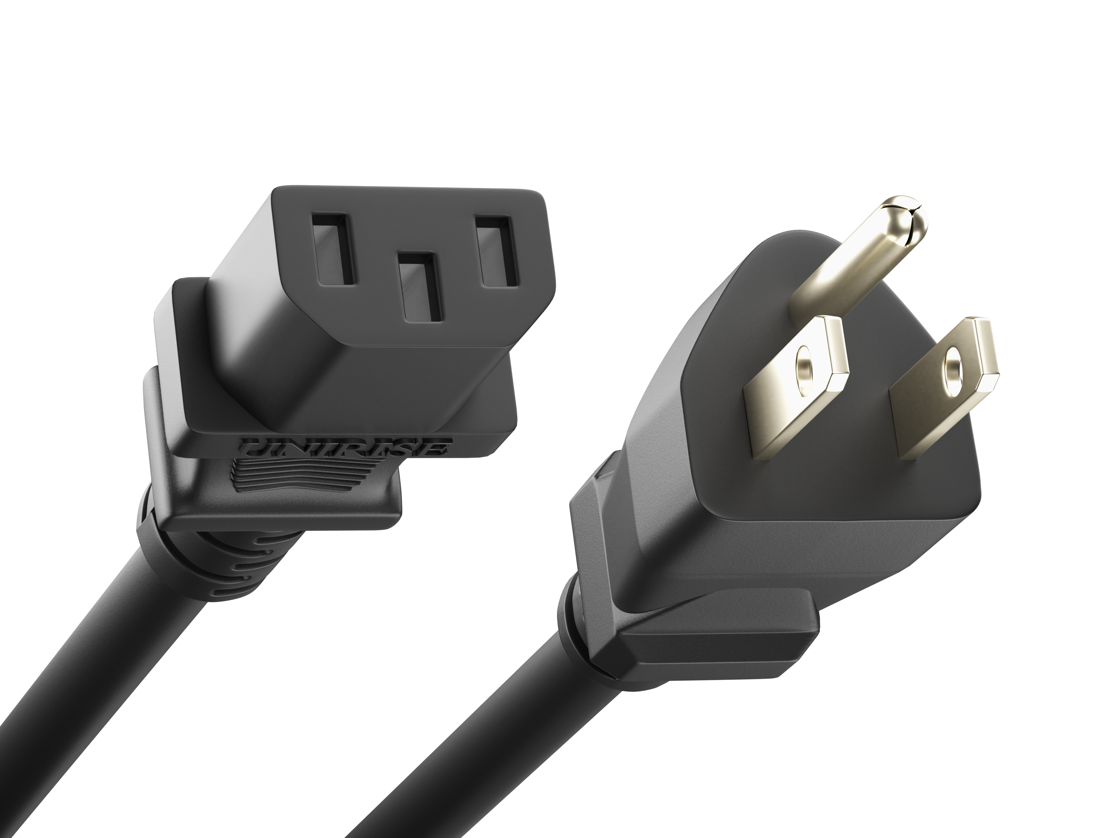 Unirise Desktop/Monitor Power Cord, 5/15P – C13, 14AWG, 15amp 125V, SJT Jacket, Black Supply