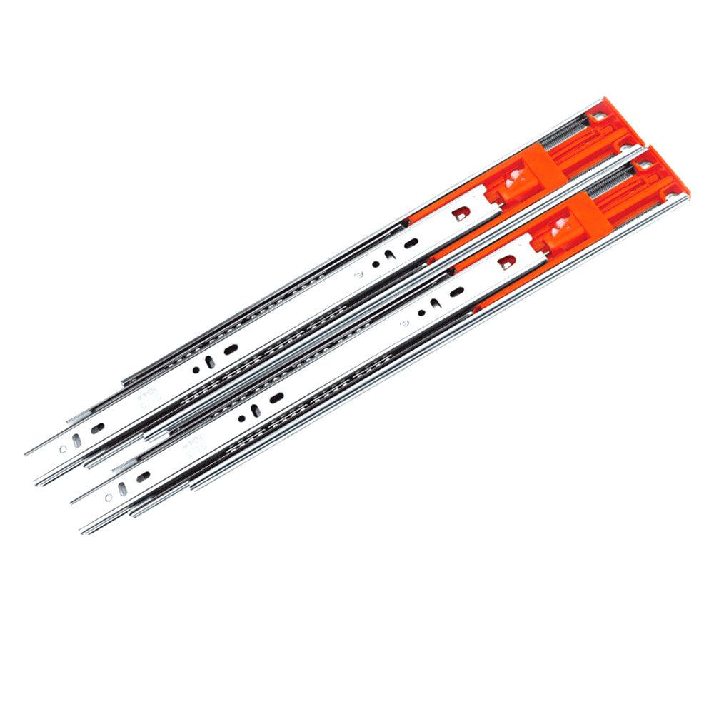 Drawer Slide Soft Close Ball Bearing 3-Section Side Mount, 1 Pair Pack Online Sale