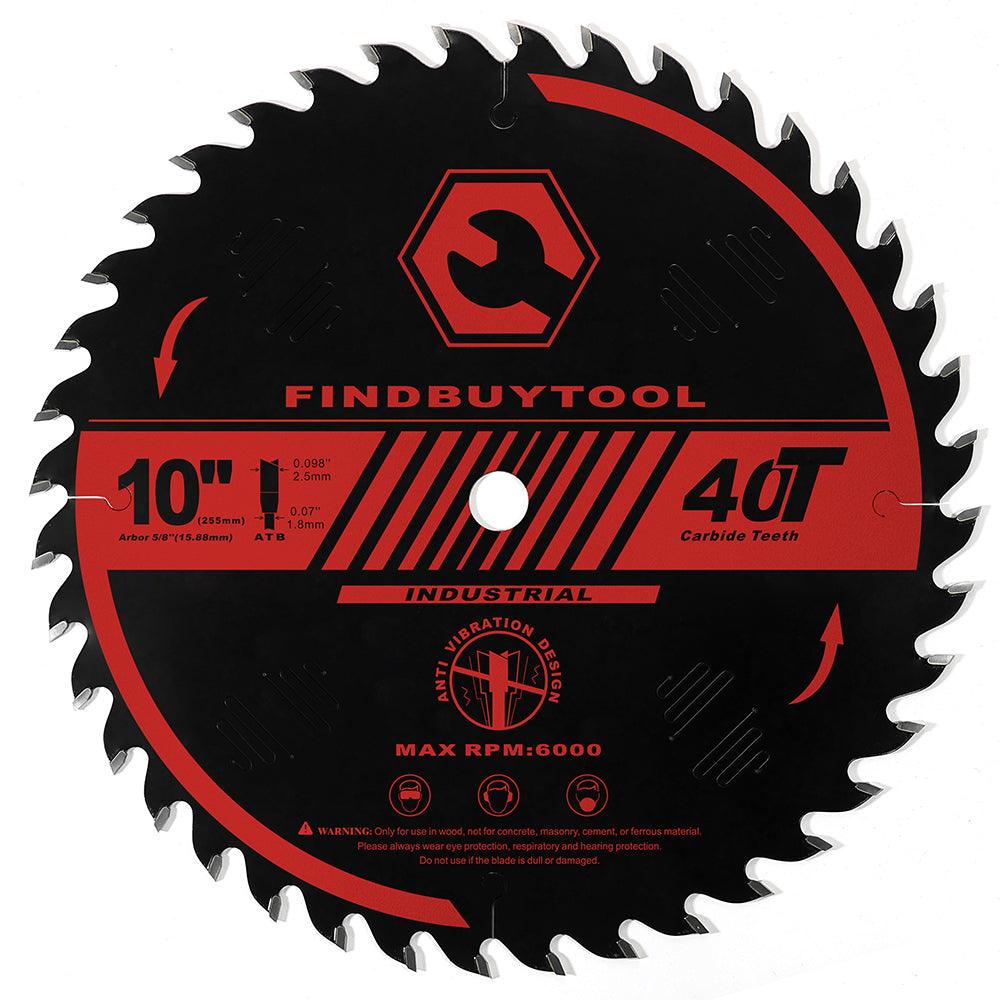 Findbuytool 10-Inch 40-Tooth Saw Blade for Table Saw, Miter Saw on Sale