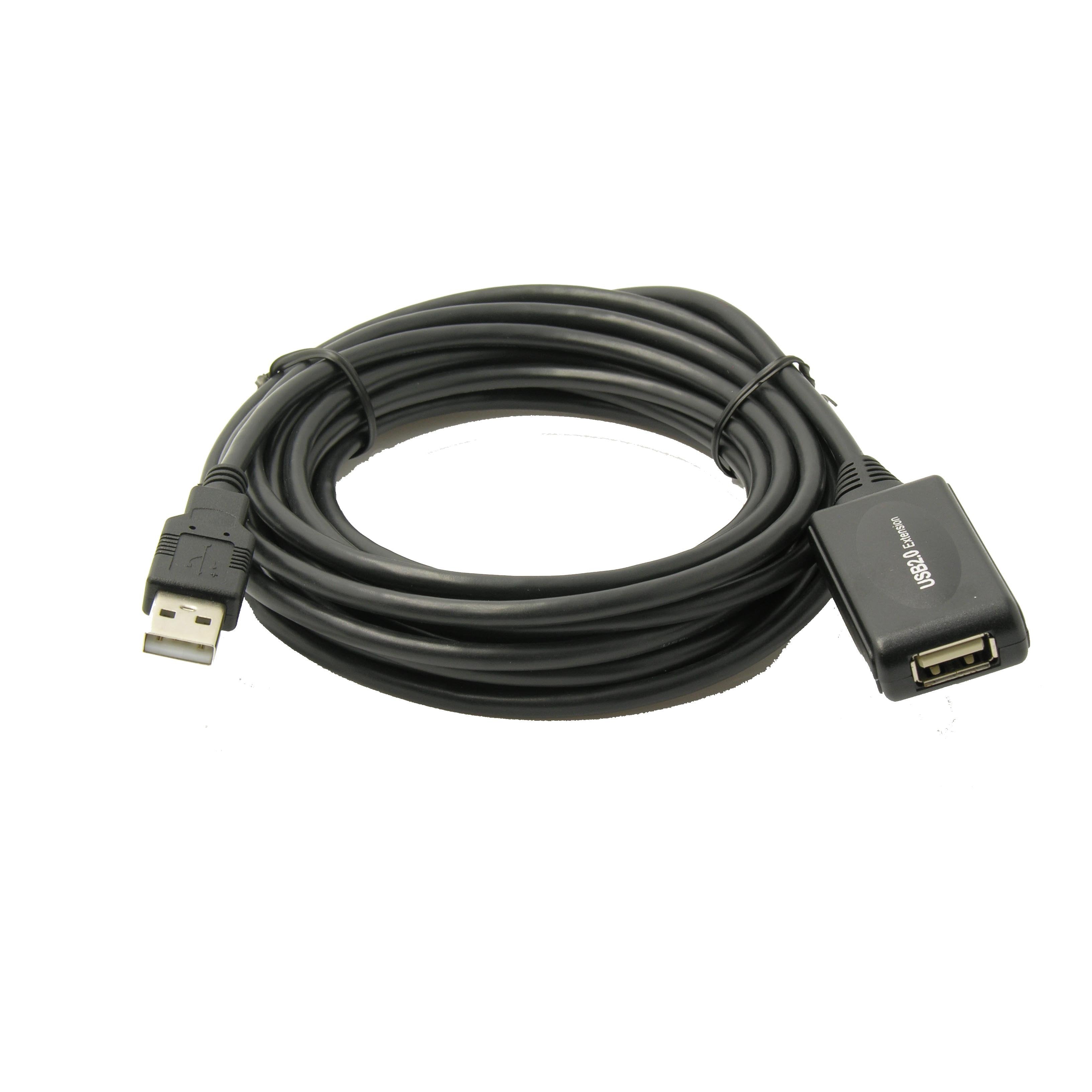 USB Extension Cable with Repeater – USB 2.0 Type A Male to Female Supply