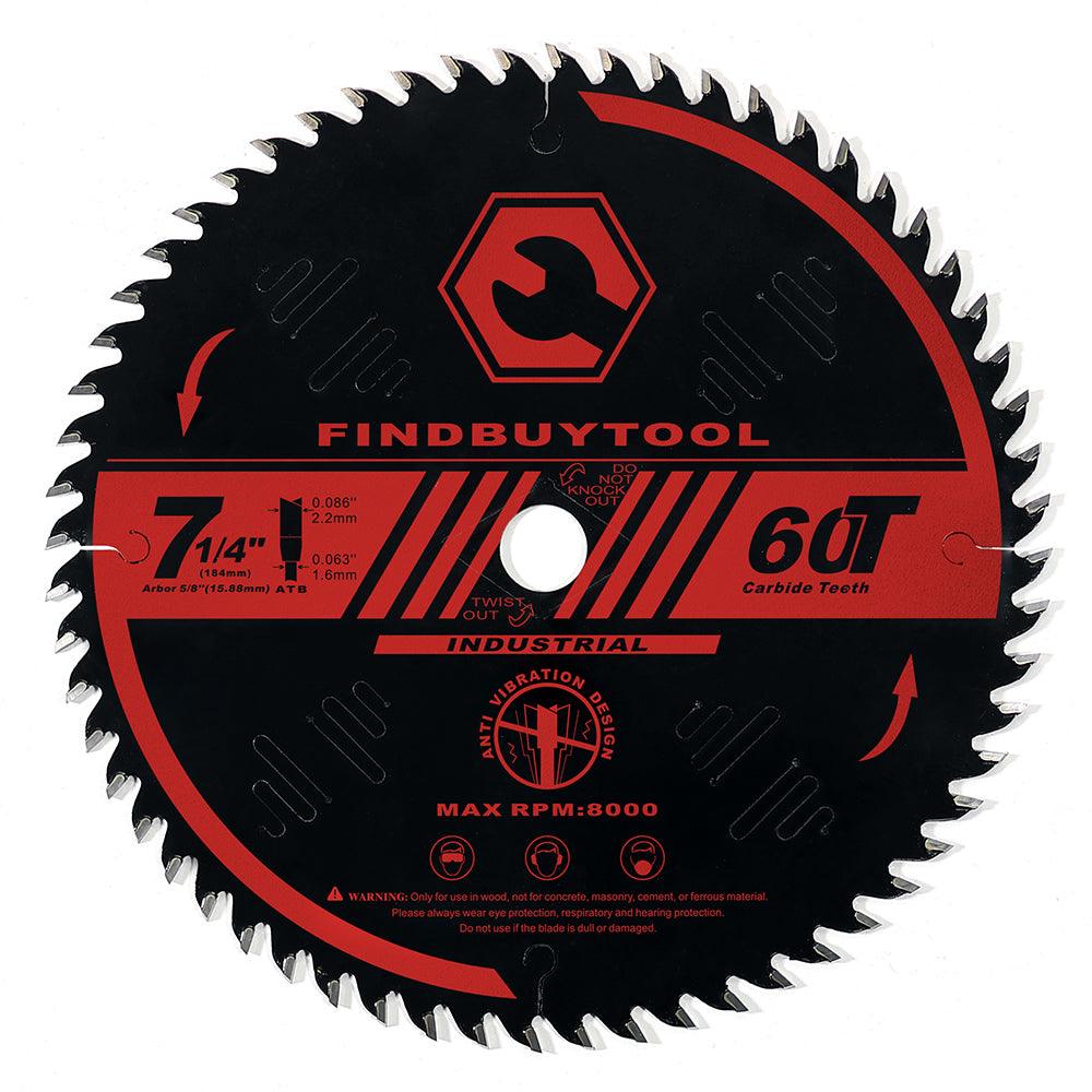 Findbuytool 7-1/4-Inch 60-Tooth Circular Saw Blade Fashion