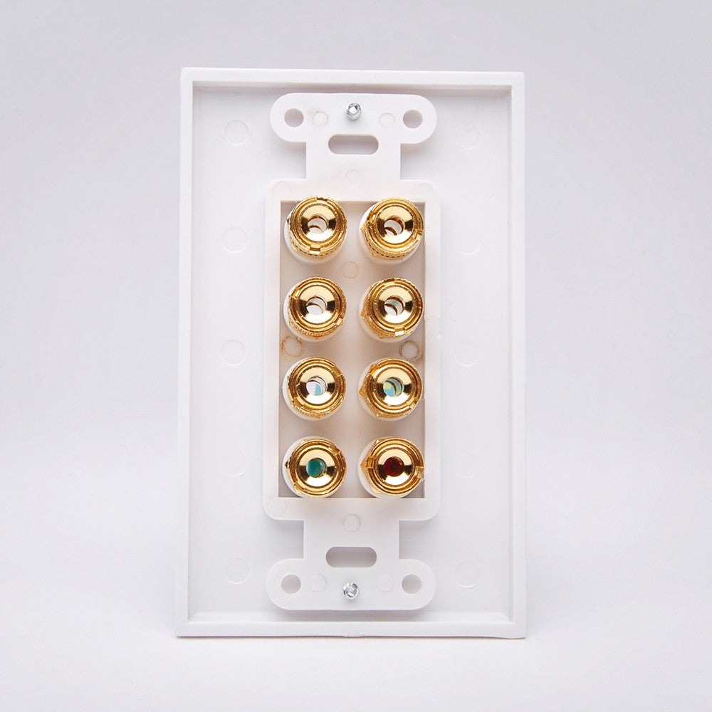 Vanco 28148W 4 Pair Binding Post Decor Wall Plate Online
