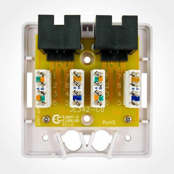 Vertical Cable 038-359WH 2 Port Cat6 Surface Mount Box on Sale