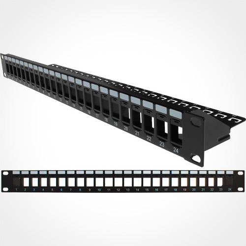 Vertical Cable Blank Patch Panel with Cable Manager – 24 Port Online
