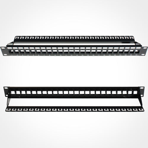 Vertical Cable Blank Patch Panel with Cable Manager – 24 Port Online