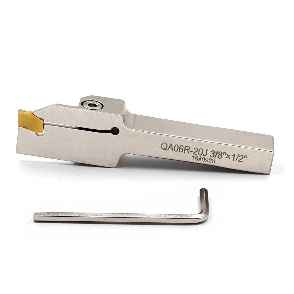 Indexable Lathe Parting and Grooving Tool Holder with GTN-2(QC1402) Carbide Insert 3/8 x 1/2 Inch on Sale