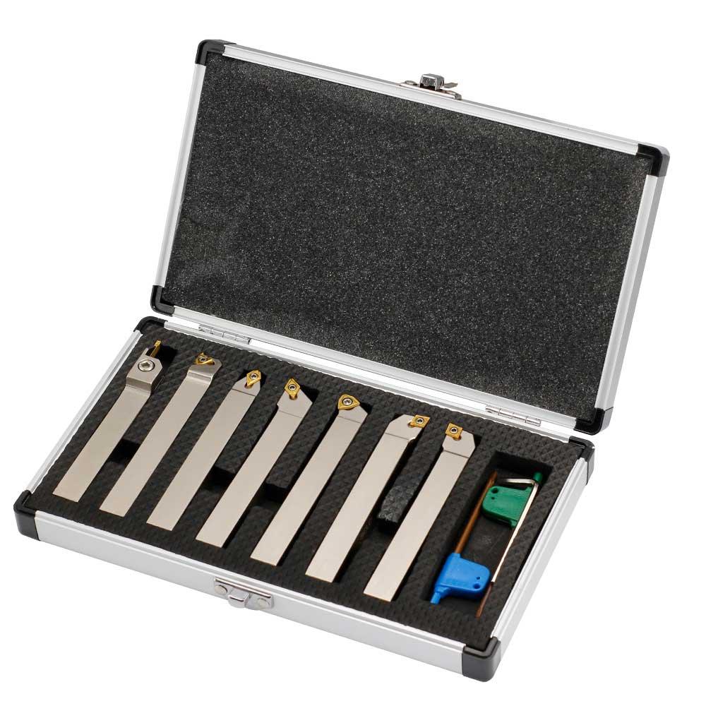 Indexable Lathe Tool Set for Turning, Parting, Grooving& Threading, 1/2Inch Shank, 7Pcs Online Hot Sale