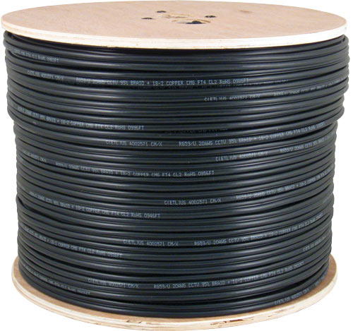 Vertical Cable CAT6, Outdoor Rated w/ Messenger, LLDPE Jacket, 23AWG, Solid – 1000ft Spool Online Hot Sale