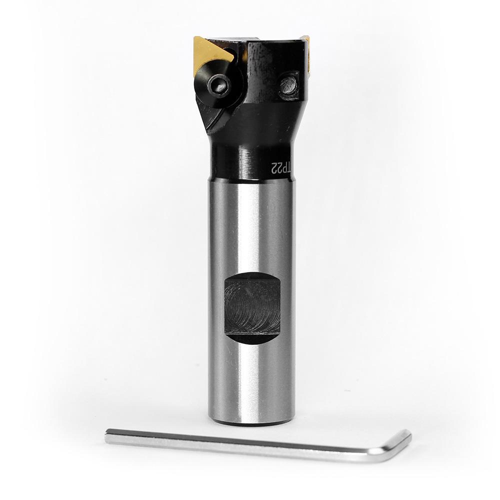 Indexable End Mill with TPG22 Carbide Insert, 1in. Cutting Dia. x 3/4in. Straight Shank Online now