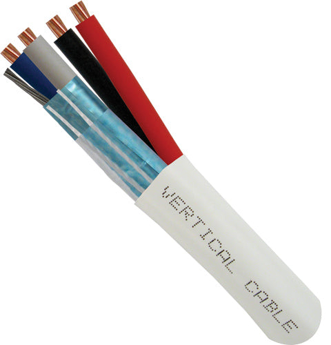 Vertical Cable LIGHTING CONTROL CABLE Riser: 22/2(Shielded) Data + 16/2 Power, Stranded, White, 1000ft Spool Hot on Sale